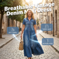 👗✨ Dame vintage denim maxikjole – uanstrengt chic til hverdagen 🔥