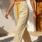 Dame stripete cropped loungebukser