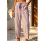 Dame stripete cropped loungebukser