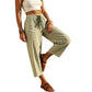 Dame stripete cropped loungebukser