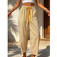 Dame stripete cropped loungebukser