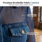 Dame mesh patchwork denimtopp