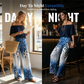 Dame 2-delt sett med off-shoulder topp og gradient leopardmønster