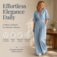 Elegant jumpsuit med V-hals og vide ben for kvinner
