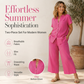 Dame sommerlig fritidssett – 2 deler