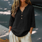Casual bluse for kvinner med V-hals og 3/4-ermer