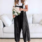 Søte Avslappede Jumpsuit med Knapper for Kvinner - Slitte Denim Snekkerbukse