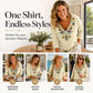 Vintage-bluse med blomsterbroderi og V-hals for kvinner