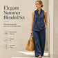 Women's Loose Sleeveless Top & Pants 2-Piece Set 
