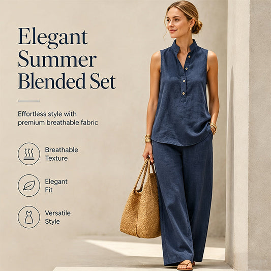 Women's Loose Sleeveless Top & Pants 2-Piece Set 