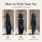 Women's Loose Sleeveless Top & Pants 2-Piece Set 