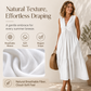 ✨🛍️Nyhet – Plissert kjole med V-hals og sidelommer – Lett og luftig, perfekt til strandturer eller brunsj 🍃