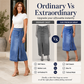 Women's Vintage Side-Tie Wrap Denim Skirt