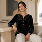 ✨🛍️Nyhet – Avslappet fløyelsbluse – Lett og elegant utførelse for hverdagslig eleganse