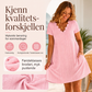 Kjole med bølget V-hals og hullmønster for kvinner
