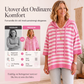 Uformell stripete hettegenser-topp for kvinner