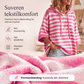 Uformell stripete hettegenser-topp for kvinner