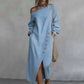 Off-shoulder dongerikjole for kvinner