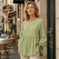 Løs babydoll-top i fritidsstil for kvinner