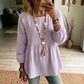 Løs babydoll-top i fritidsstil for kvinner