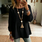 Løs babydoll-top i fritidsstil for kvinner