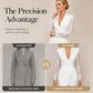 Elegant bodycon-kjole for kvinner med V-hals og blonder på ermene