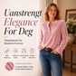 Elegant fløyels-topp med V-hals for kvinner