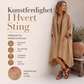 Løstsittende asymmetrisk kjole med V-hals for kvinner