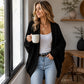 Løstsittende batvinget strikket cardigan for kvinner