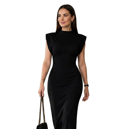 Women's Elegant Mock Neck Bodycon Dress