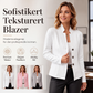 Dameblazer med tekstur og knapper
