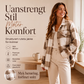 Dame rutete koselig jakke med knapper