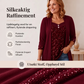 Dames topper med paljetter, sømløs to-delt look