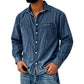Menns retro vasket denimskjorte