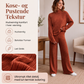 Koselig ribbestrikket 2-delt sett for kvinner