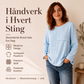 Damegenser med rund hals, teksturert lappeteppe-topp