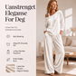 Sett med off-shoulder-topp og vide bukser for kvinner
