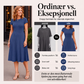 Elegant børstet ribbestrikket kjole for kvinner