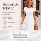 Elegant børstet ribbestrikket kjole for kvinner