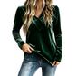 Dame casual langermet genser med V-hals