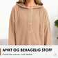 Mote langermet hettegenser for kvinner