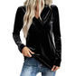 Dame casual langermet genser med V-hals