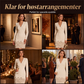 Elegant kjole med V-hals og lange ermer for kvinner