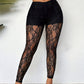 Dame Sexy Gjennomsiktige Blonde Mesh-bukser