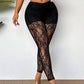 Dame Sexy Gjennomsiktige Blonde Mesh-bukser