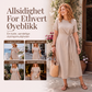 Elegant midi-kjole for kvinner med justerbar midjebånd