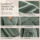 Dame langermet jumpsuit med V-hals og belte