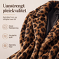 Stilig leopardmønstret pelsjakke i imitert pels for kvinner