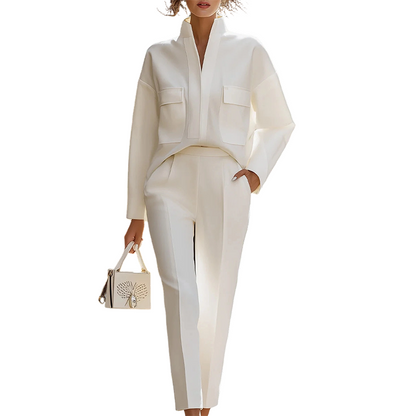 Elegant dressdress og buksesett med lange ermer