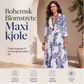 Maxikjole med blomstertrykk for kvinner